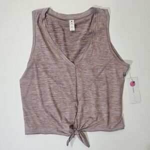 Yogalicious Top Womens XL Pink Front Tie Balletcore